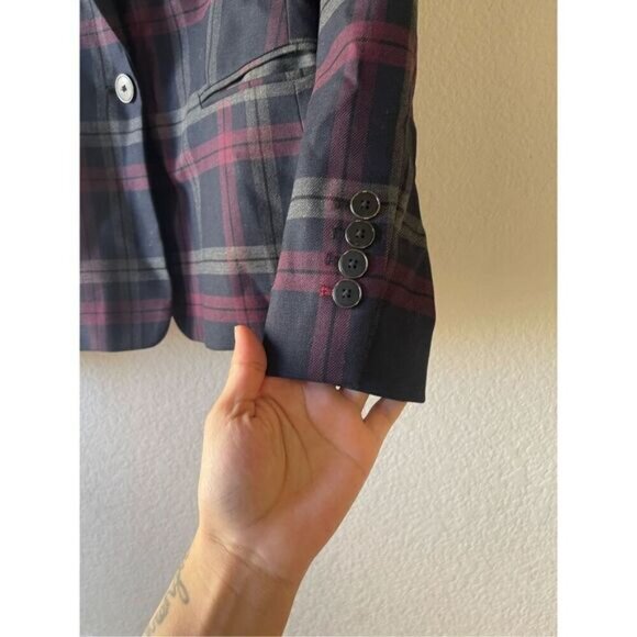 NWT express plaid womens blazer size 10 work office chic - Picture 4 of 7